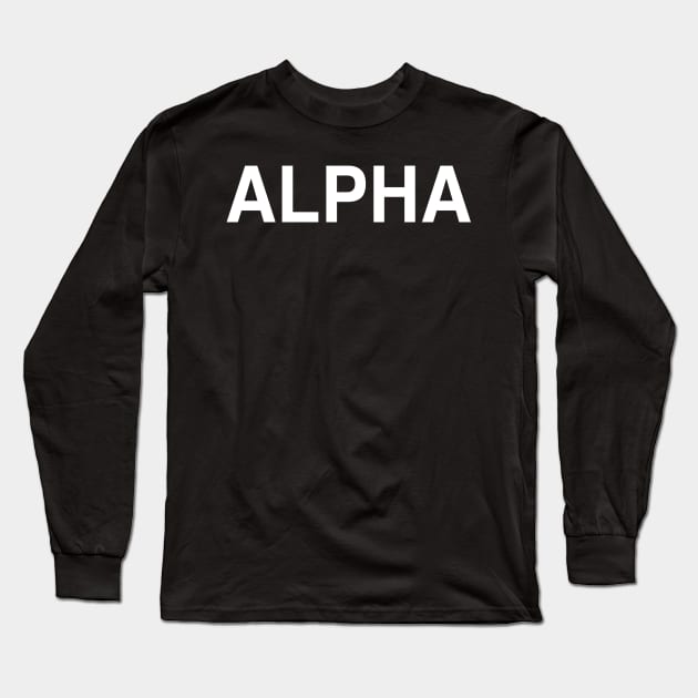 ALPHA Long Sleeve T-Shirt by StickSicky